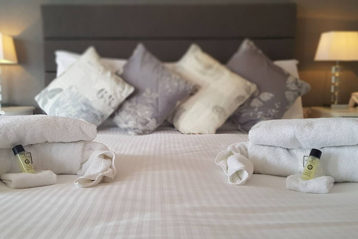 deluxe family room | desk, iron/ironing board, free wifi, bed sheets