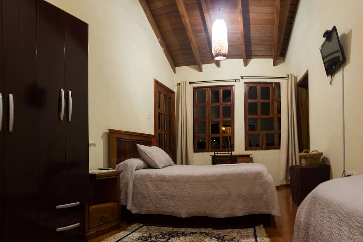 Premium bedding, desk, free WiFi, bed sheets