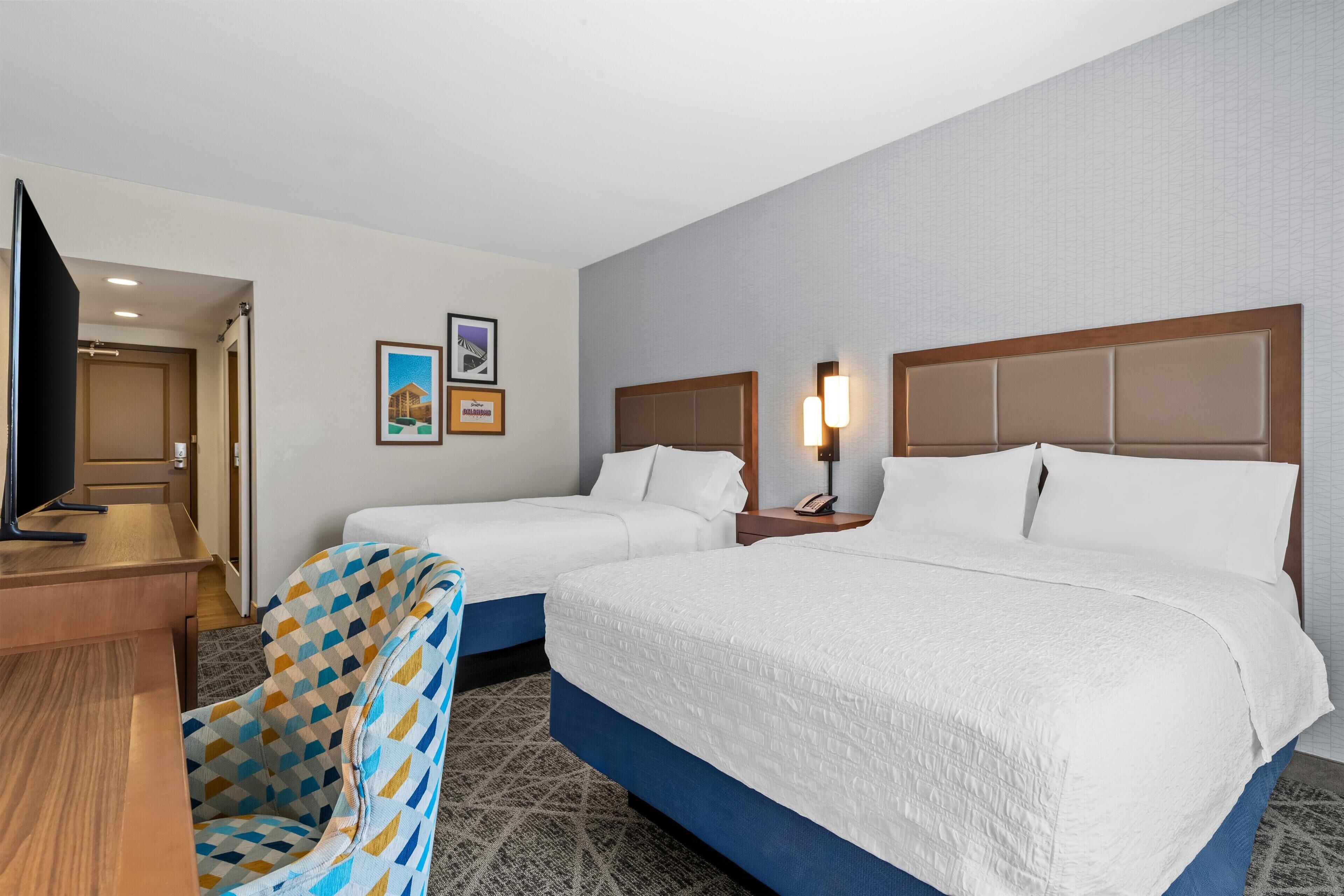 Room, 2 Queen Beds, Accessible (Hearing) | Minibar, in-room safe, iron/ironing board, free cribs/infant beds