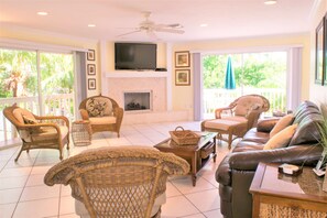 55-inch flat-screen TV with satellite channels, TV - Siesta Palms By the Beach (Siesta Key)