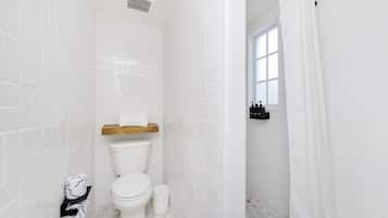 Comfort Room, 1 King Bed, Private Bathroom | Bathroom | Shower, free toiletries, hair dryer, towels