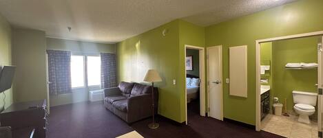 Suite, 1 King Bed, Non Smoking, Kitchenette | Minibar, iron/ironing board, free WiFi, bed sheets