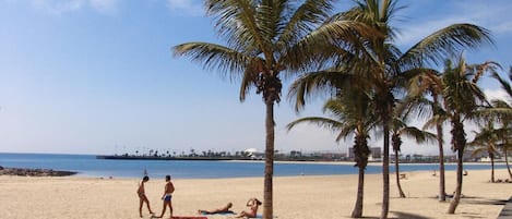 Vlak bij het strand