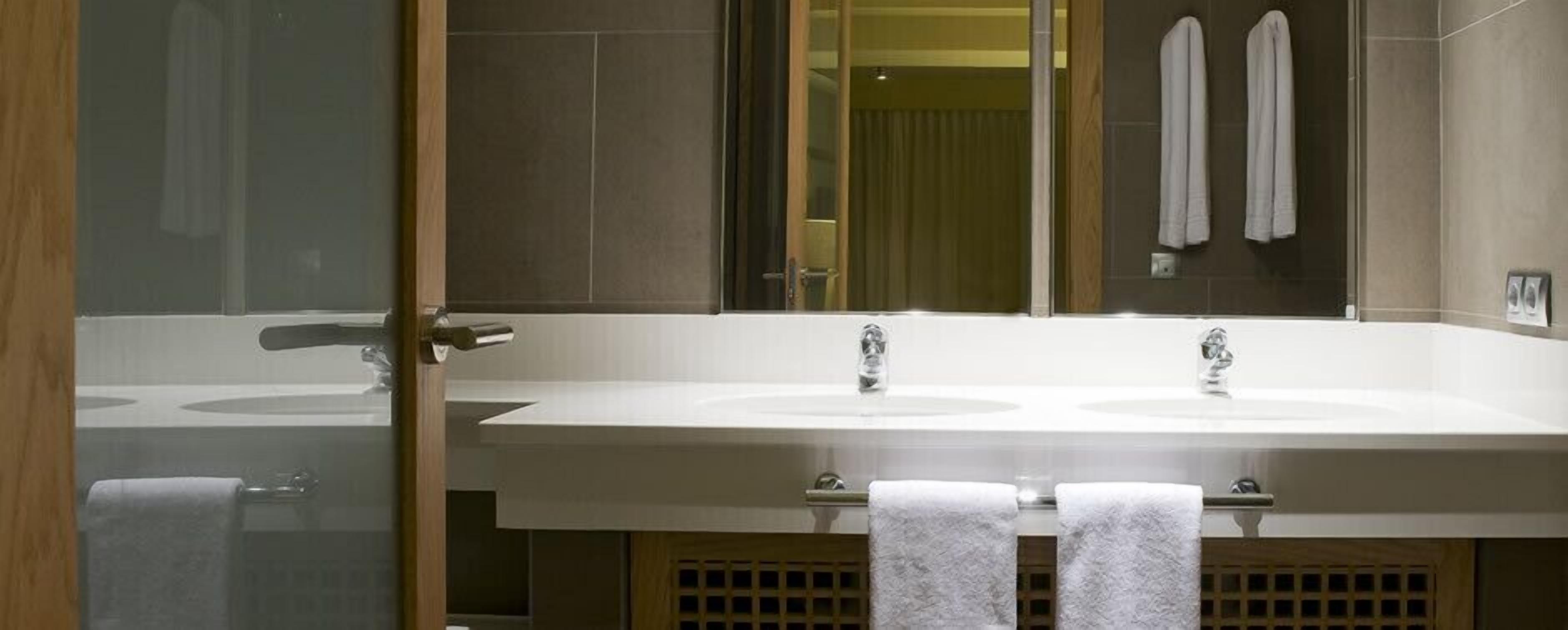 free toiletries, hair dryer, towels