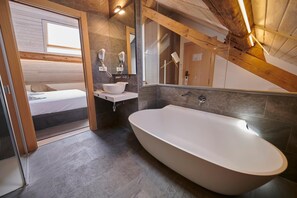 Shower, free toiletries, towels