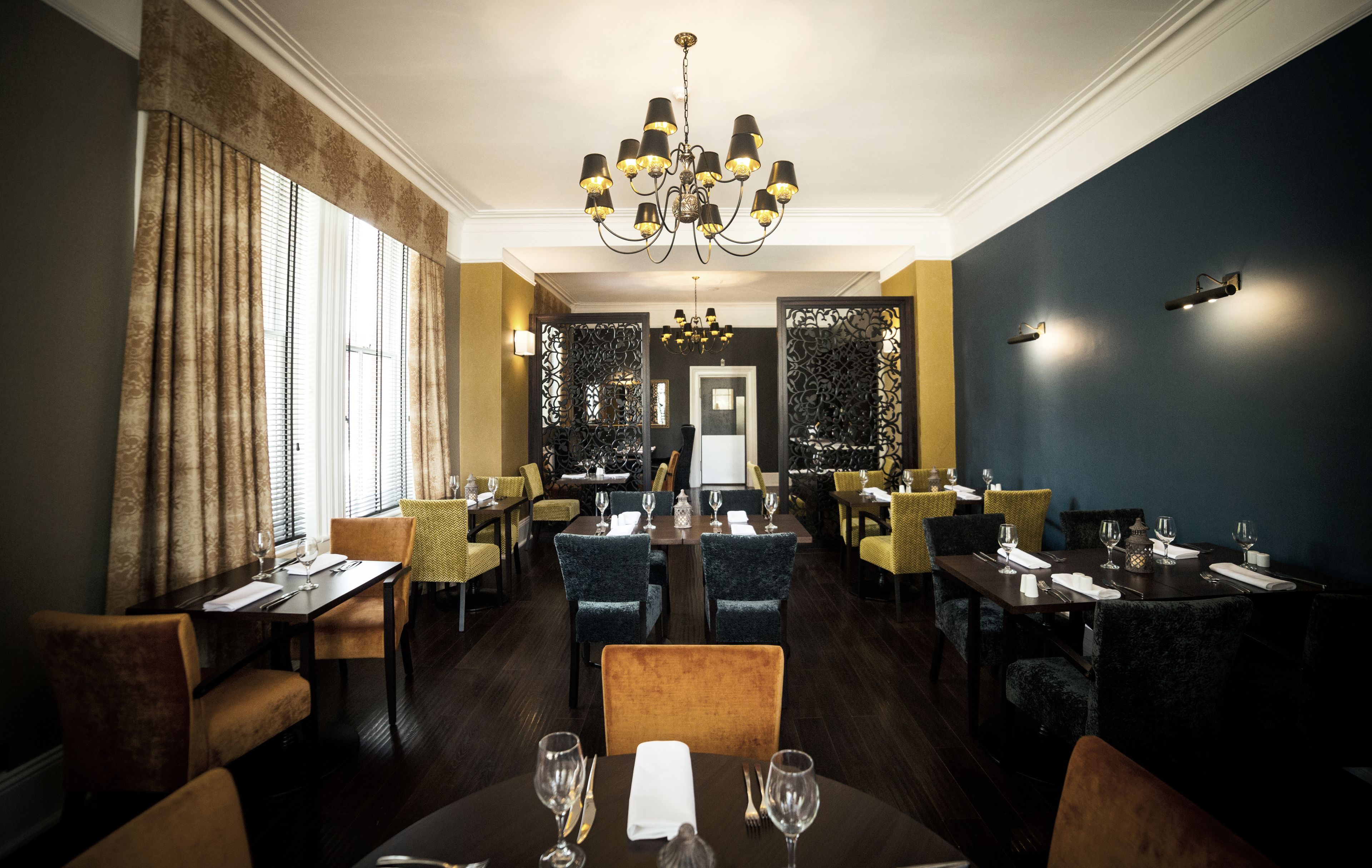 lunch, dinner served; indian cuisine, garden views