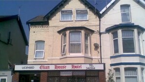 A two-story building with a sign that reads "Oban House Hotel" and a telephone number "TEL 342364". - Oban House Hotel (Blackpool)
