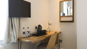 Desk, iron/ironing board, free WiFi, bed sheets