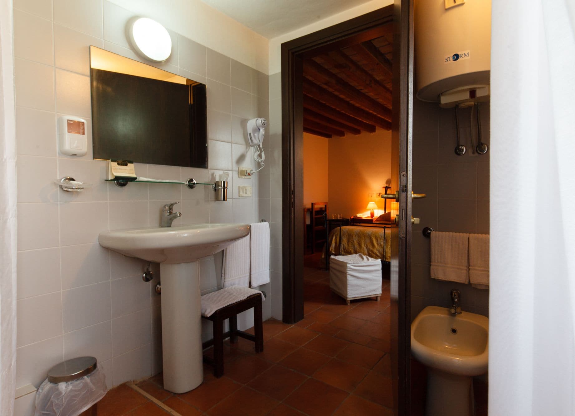 double or twin room | bathroom | shower, free toiletries, hair dryer, bidet