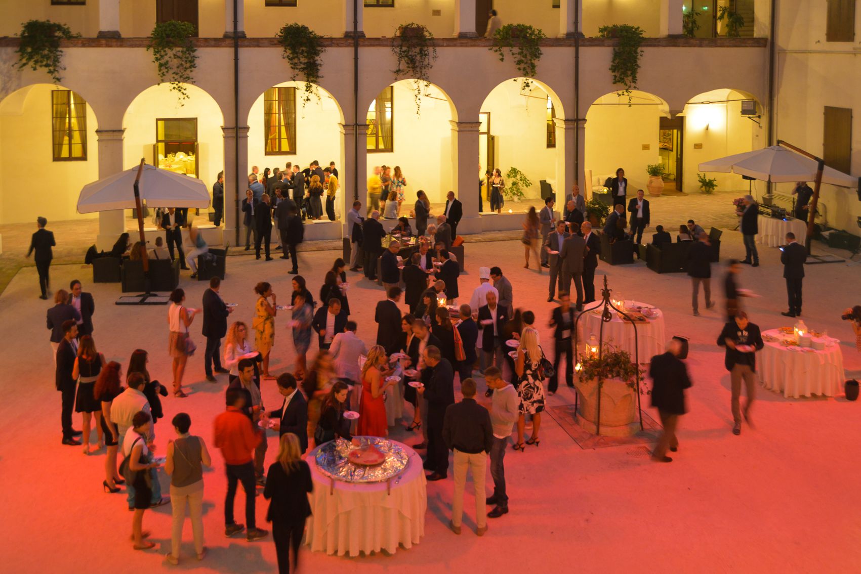outdoor banquet area