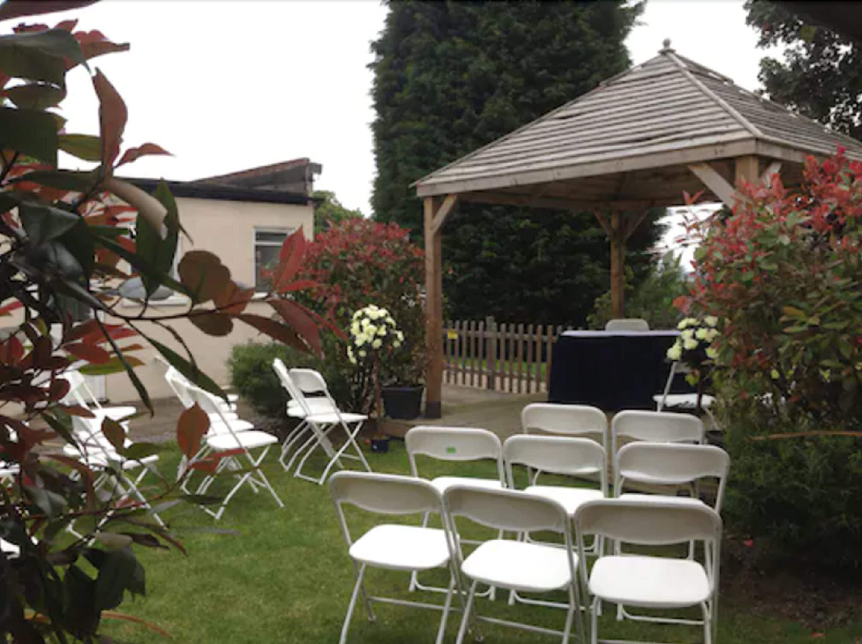 outdoor wedding area