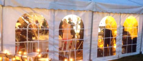 Outdoor wedding area