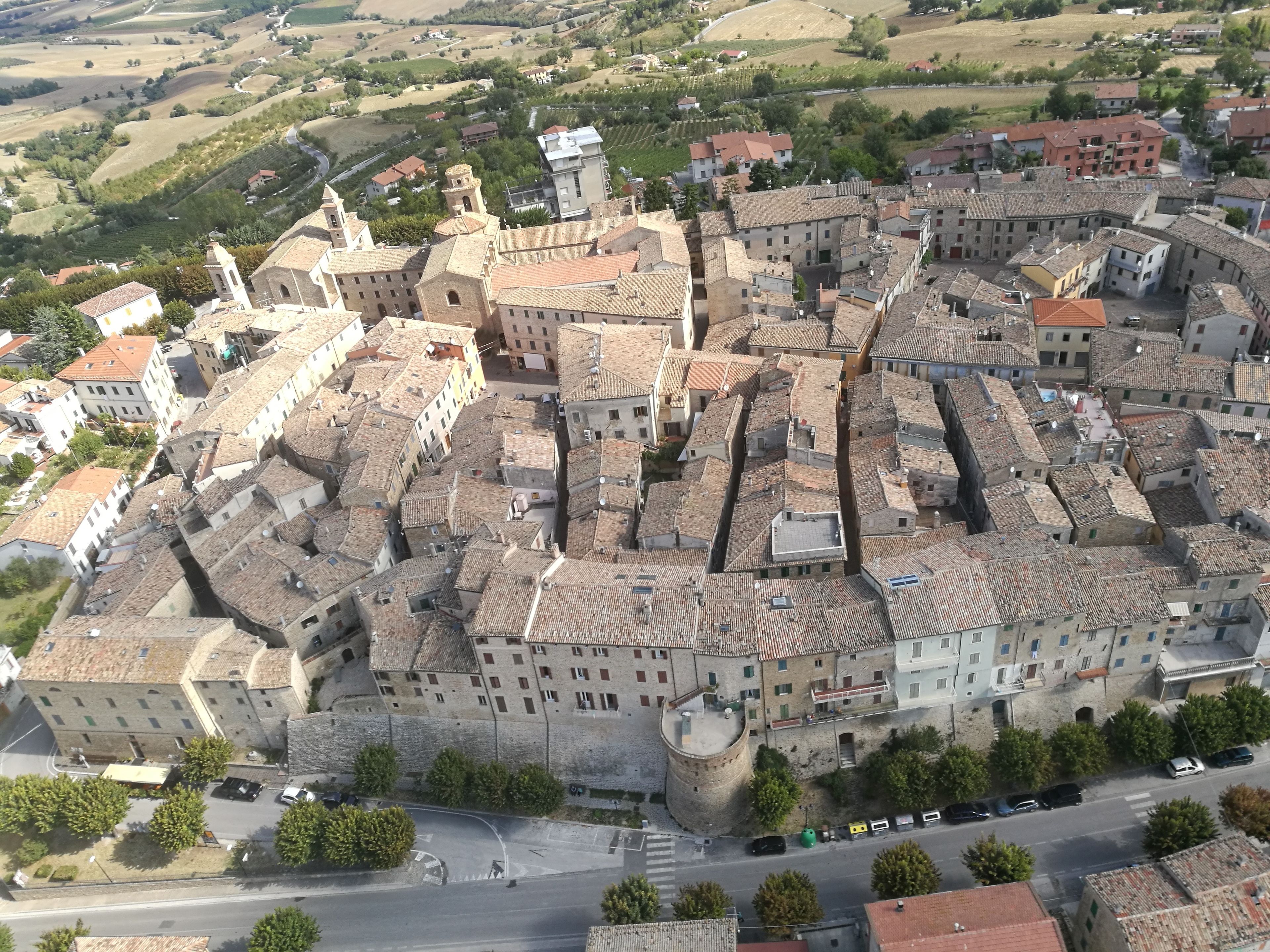 منظر من الجو على ارتفاع عالٍ