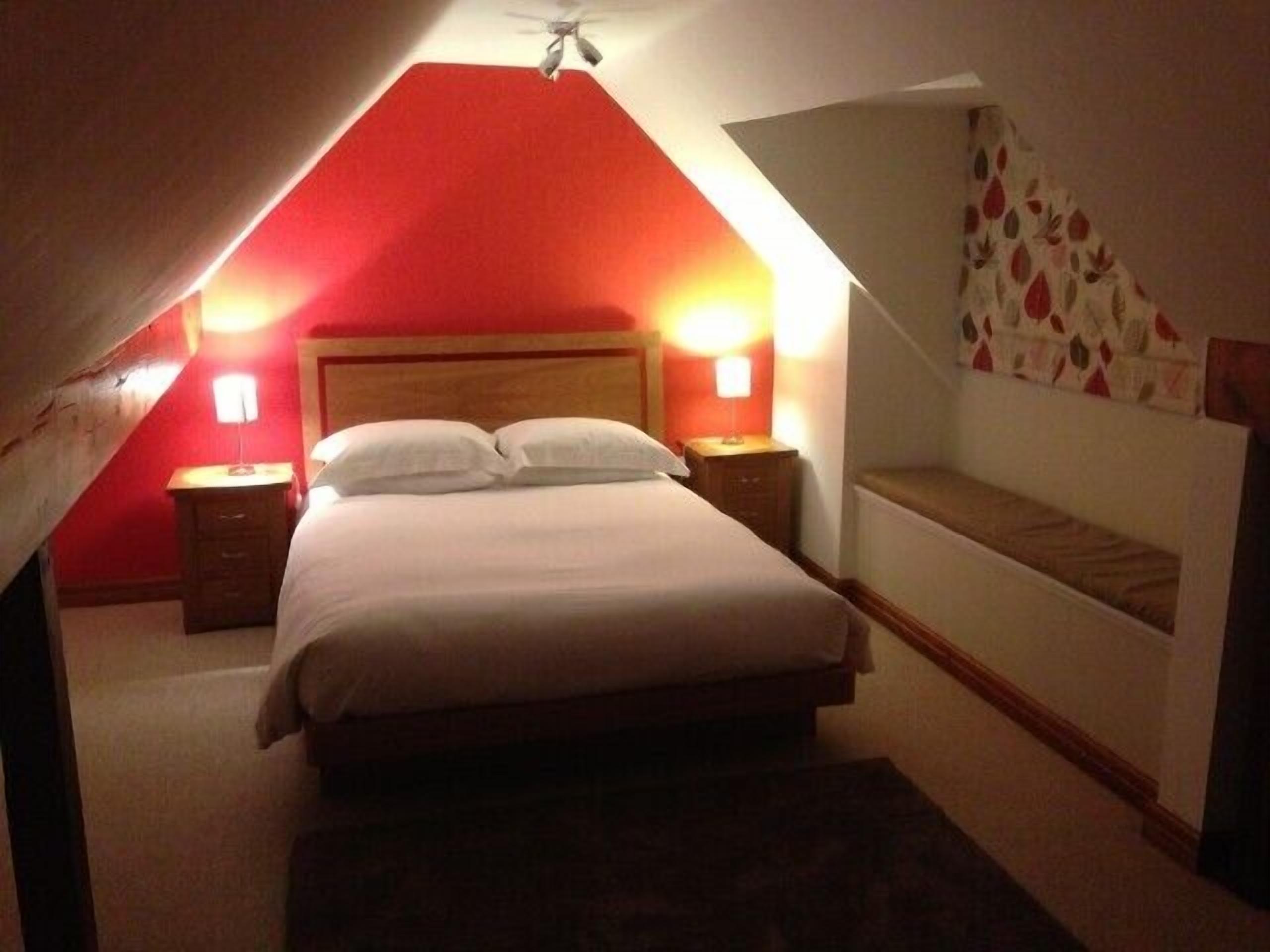 premium bedding, desk, laptop workspace, soundproofing