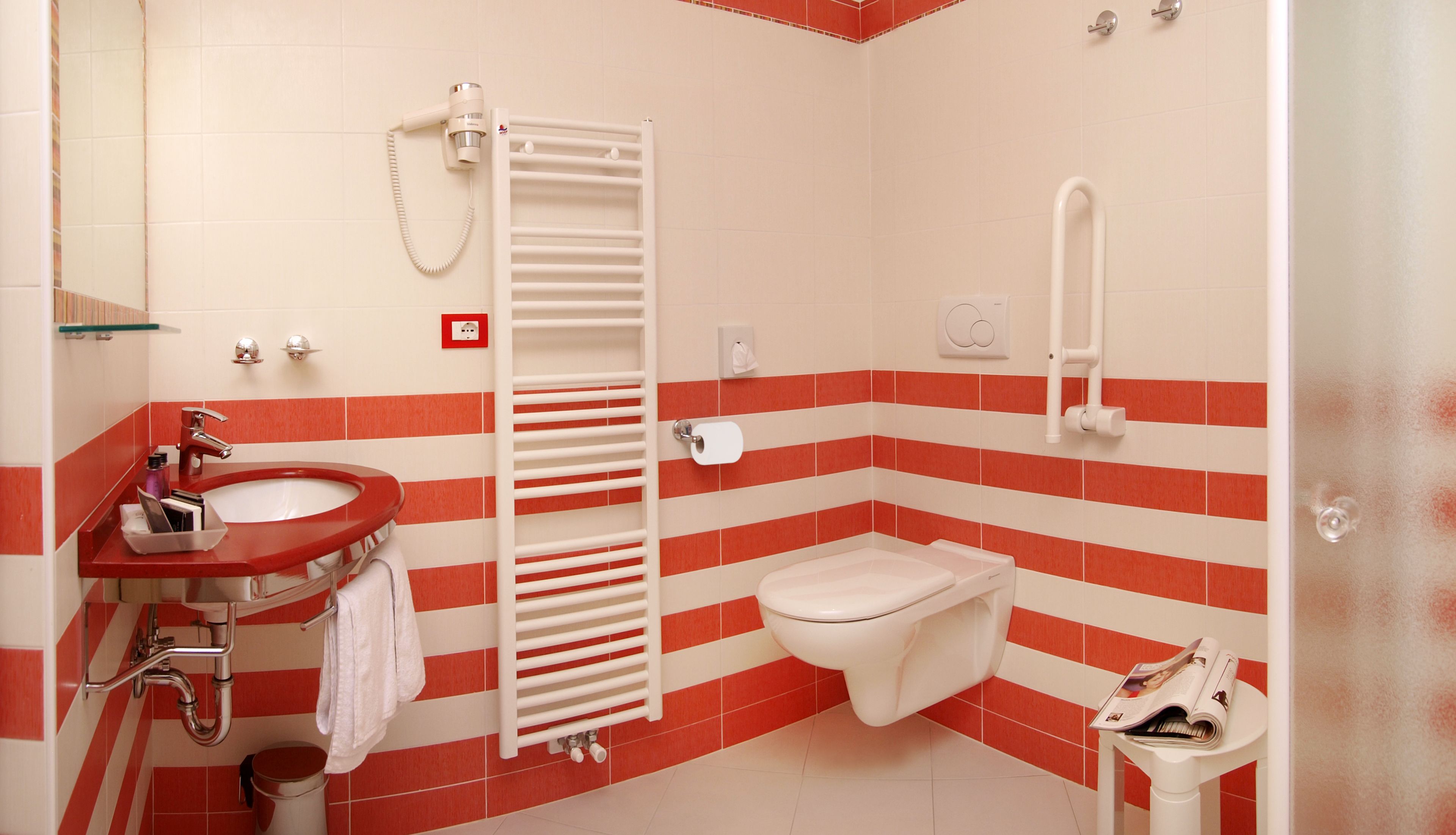 junior suite | bathroom | shower, free toiletries, hair dryer, bidet