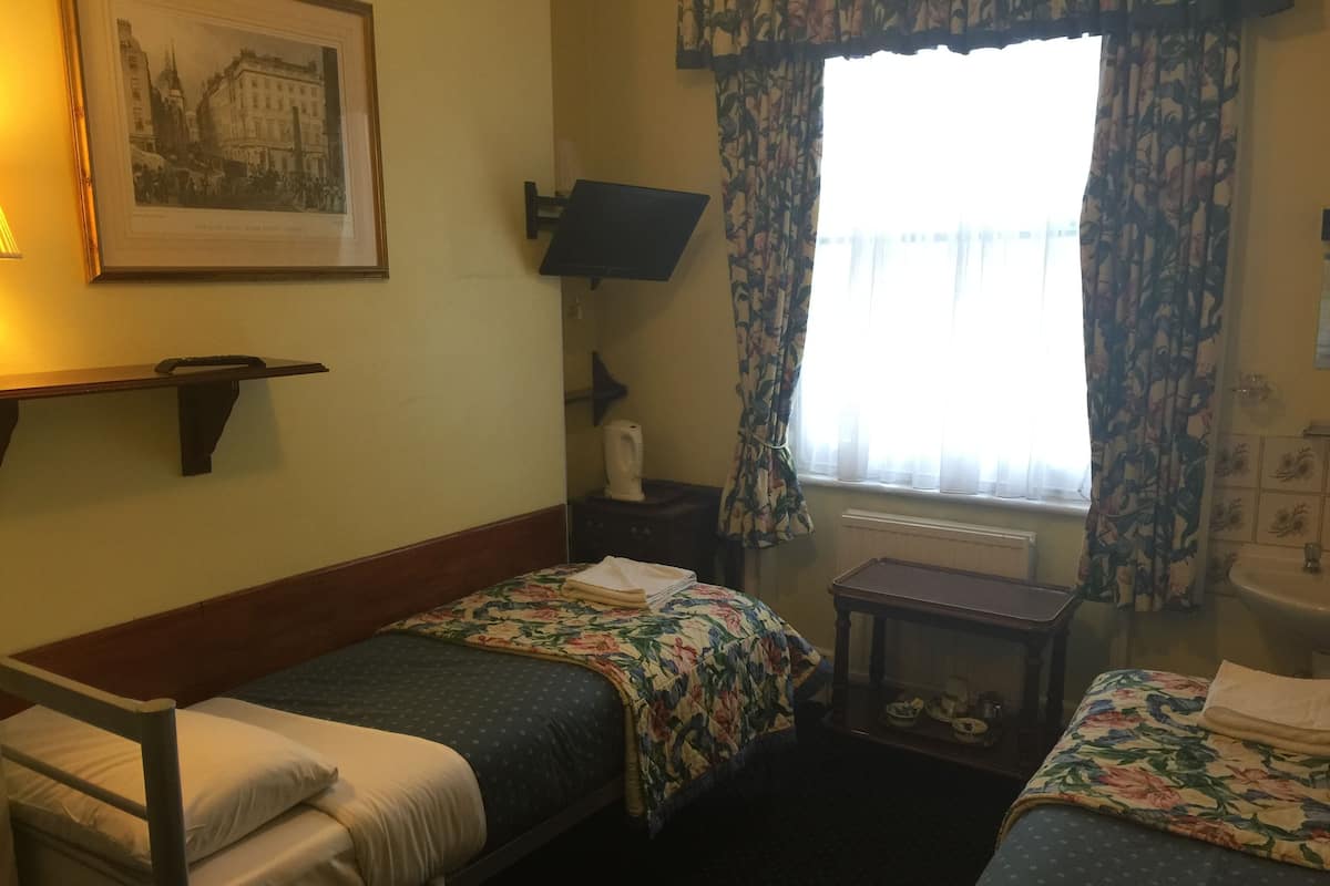 Twin Room, 2 Twin Beds, Shared Bathroom | Minibar (some free items), iron/ironing board (on request), WiFi (free)