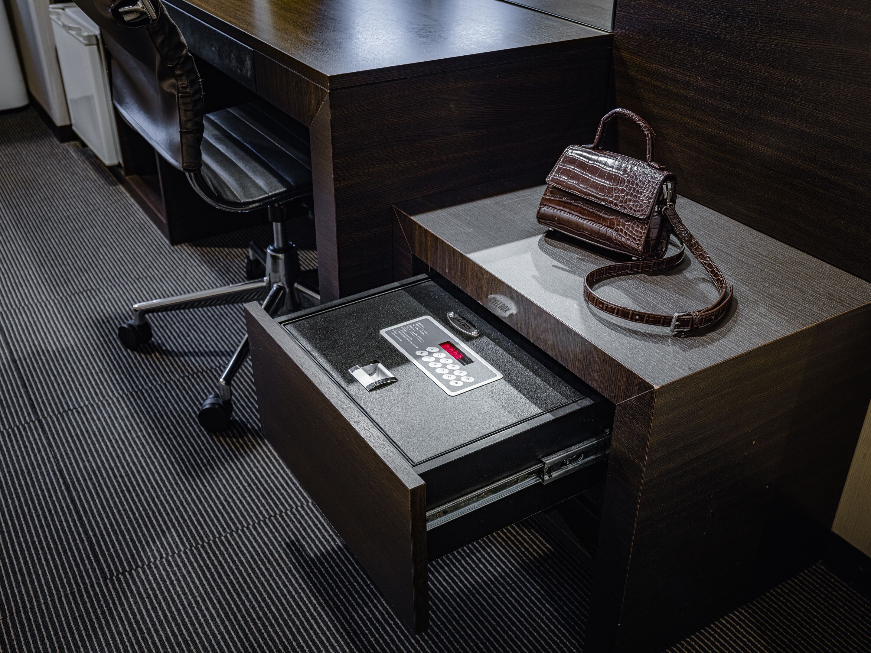 in-room safe, desk, blackout curtains, iron/ironing board