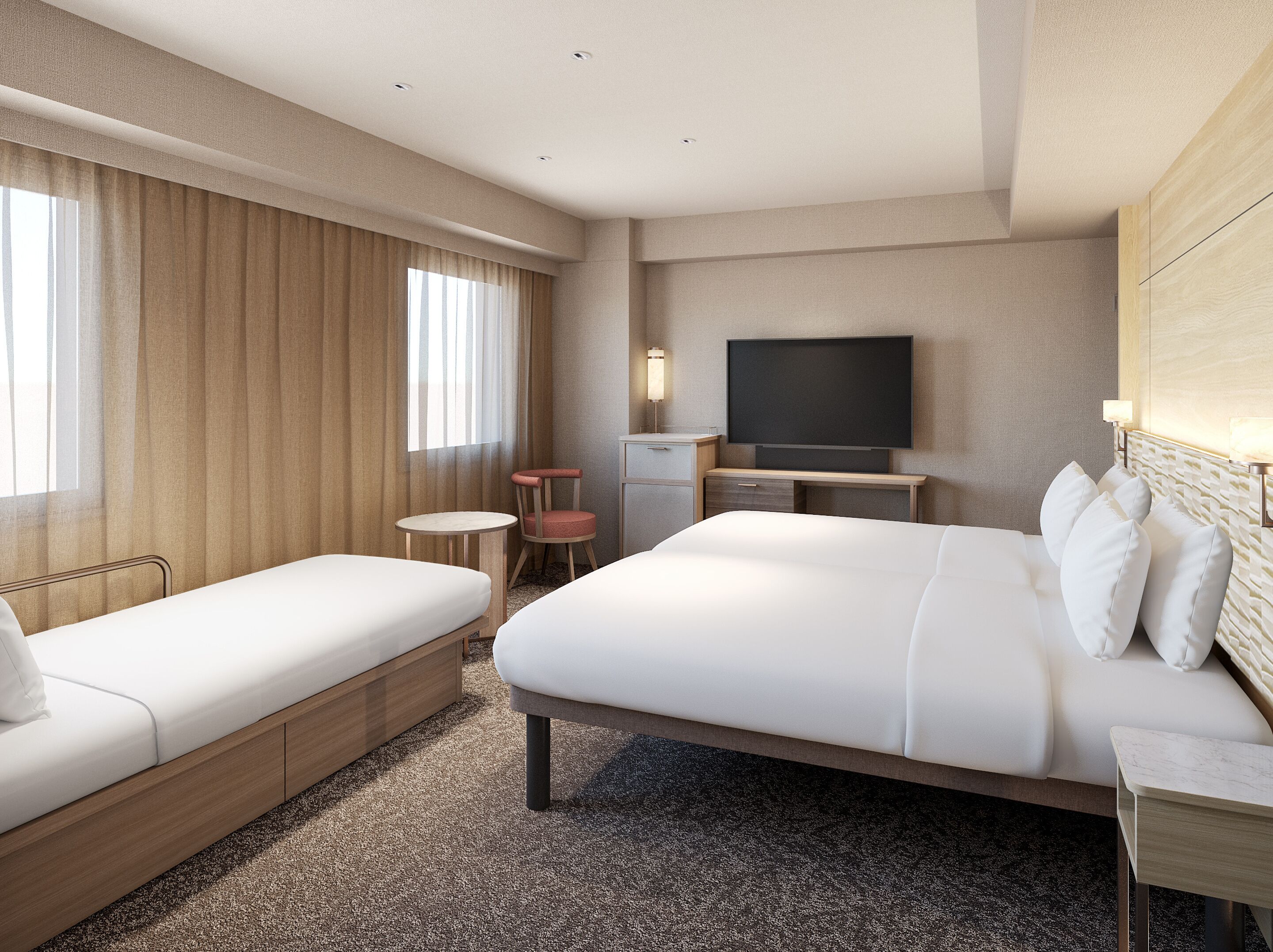 Tomannsrom – superior, ikke-røyk (with Daybed) | Safe på rommet, skrivebord, blendingsgardiner og strykejern/-brett