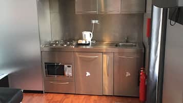 Shared fridge, microwave, electric kettle