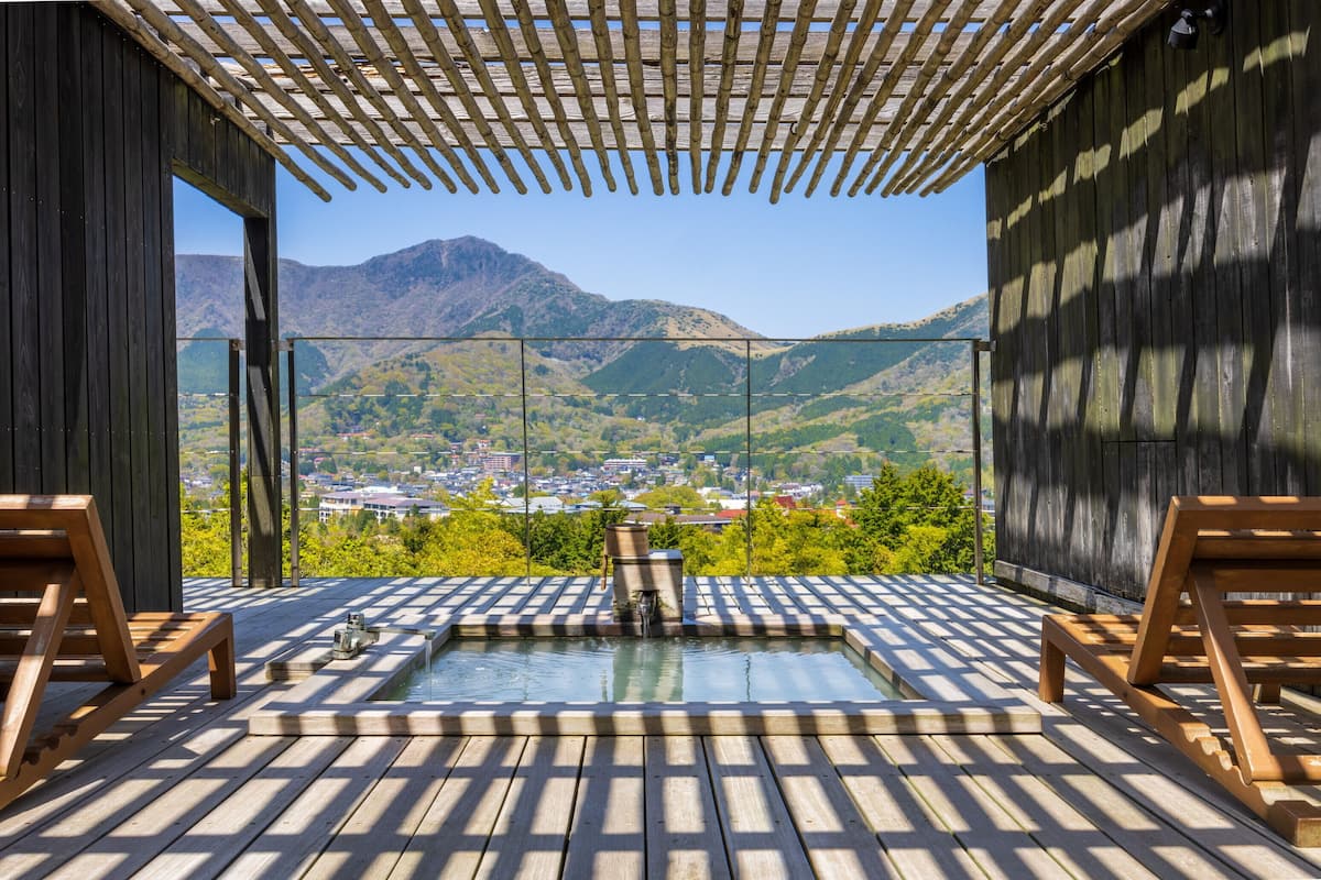 Executive Suite with Open-Air Bath "SORA" -Smoking | Bathroom | Separate bathtub and shower, spring water bathtub, free toiletries