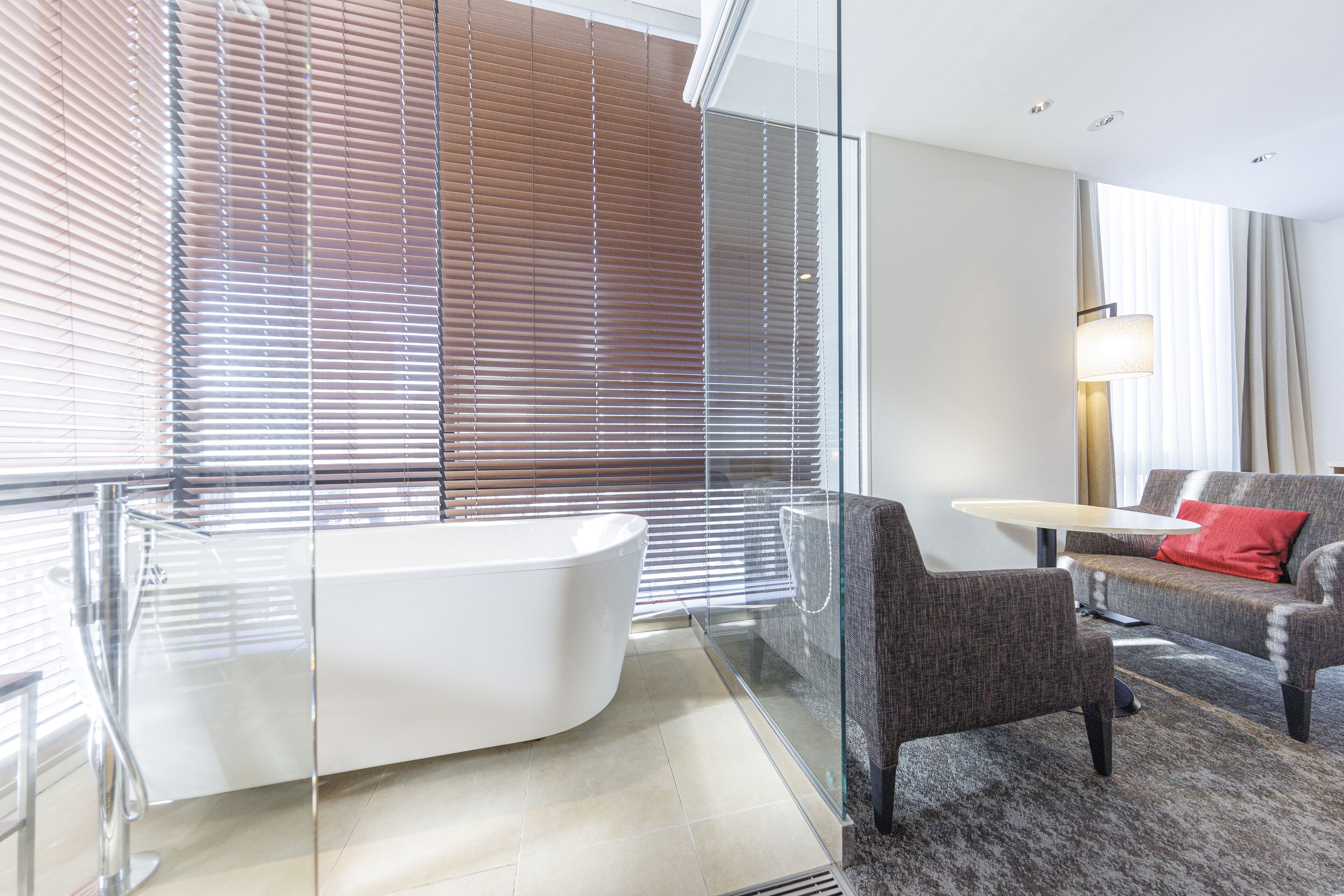 premium twin room with view from bathroom (floor 15-16), non smoking (38sqm) | premium bedding, in-room safe, desk, free wifi