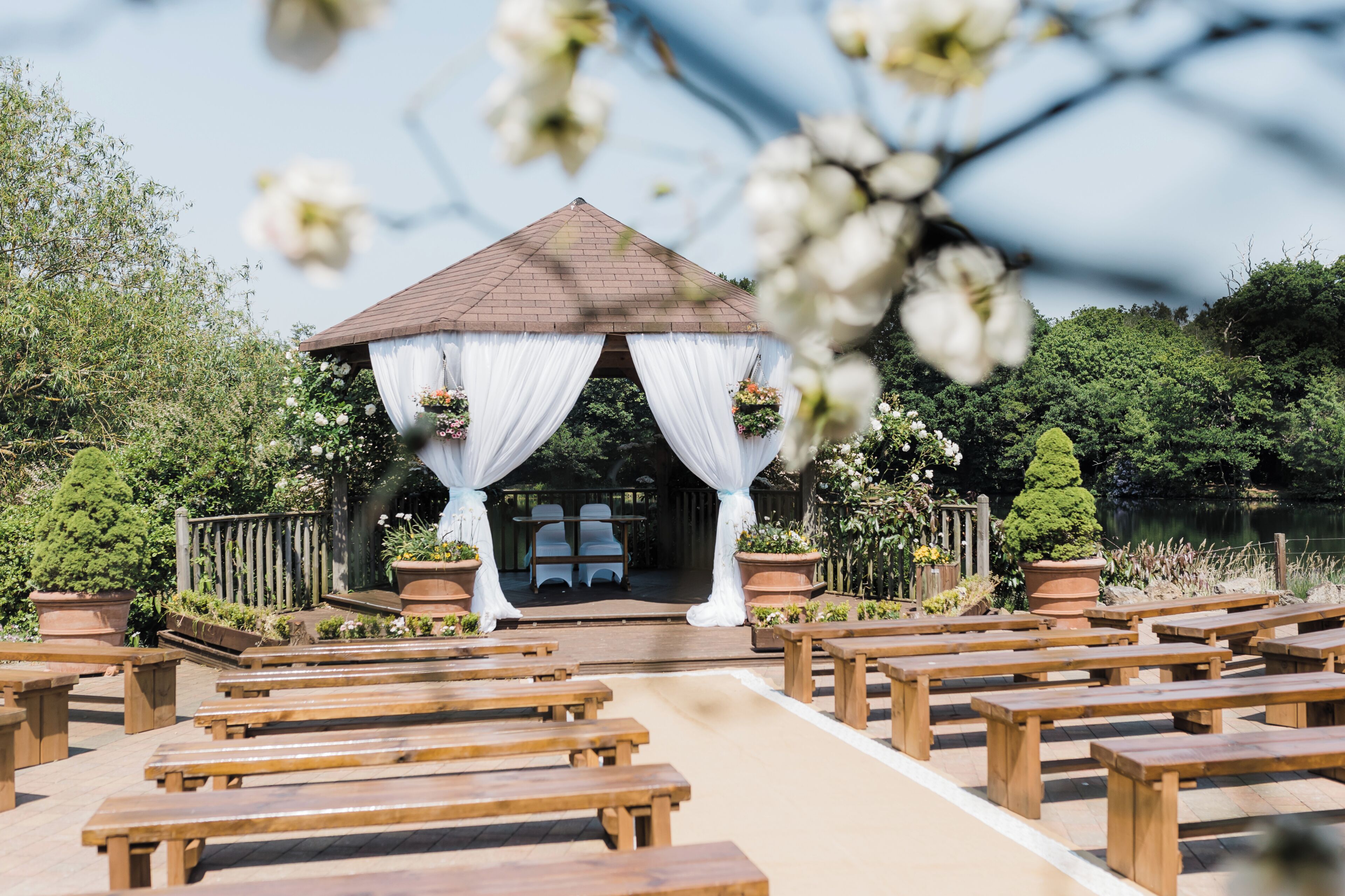 Outdoor wedding area