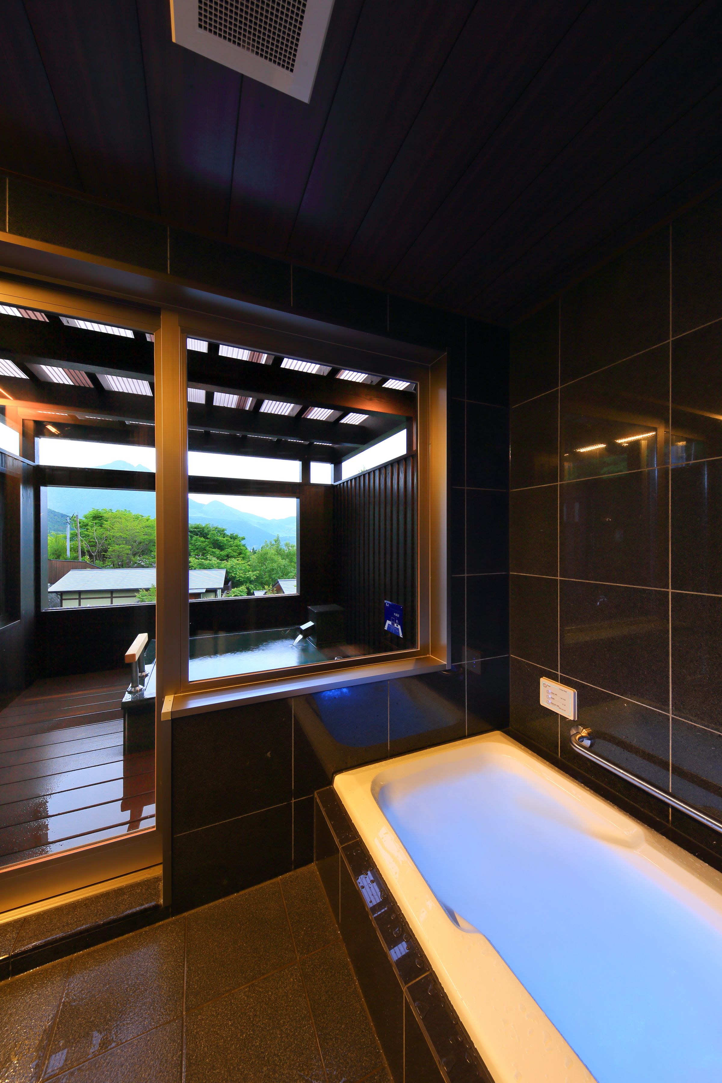 Standard Room w/Terrace & OpenAir Bath & Tatami Area - C - Hanayoshi Area (Allergy/Vegan option N/A) | Bathroom | Free toiletries, hair dryer, slippers, electronic bidet