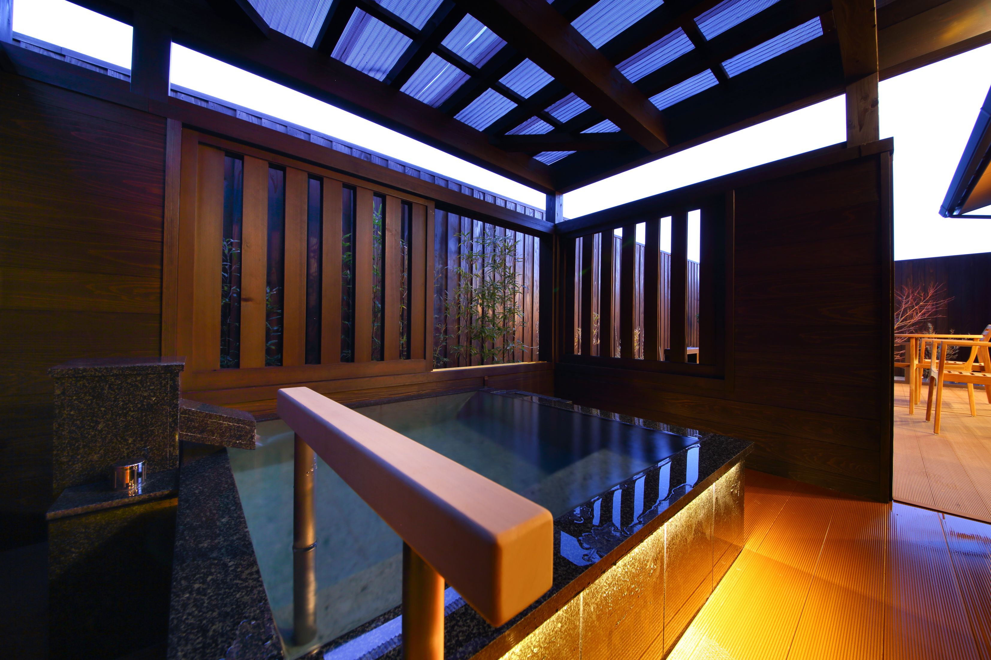 standard room w/terrace & openair bath&tatami area - b - hanayoshi area  (allergy/vegan option n/a) | deep-soaking bathtub
