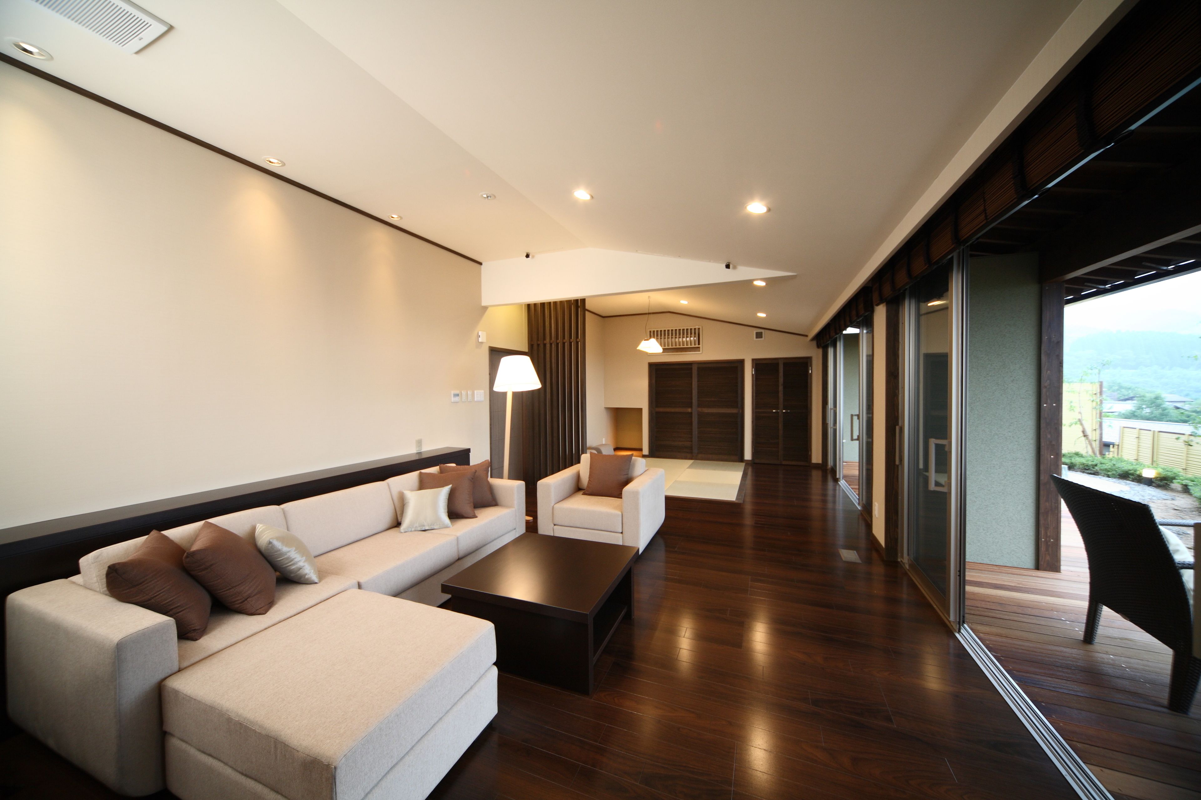 executive room with open-air bath - annex - yumenosato area (allergy/vegan option not available) | living area | lcd tv, dvd player