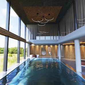 Indoor pool, outdoor pool - Hotel Störes - Mountain Nature Hotel (Badia)