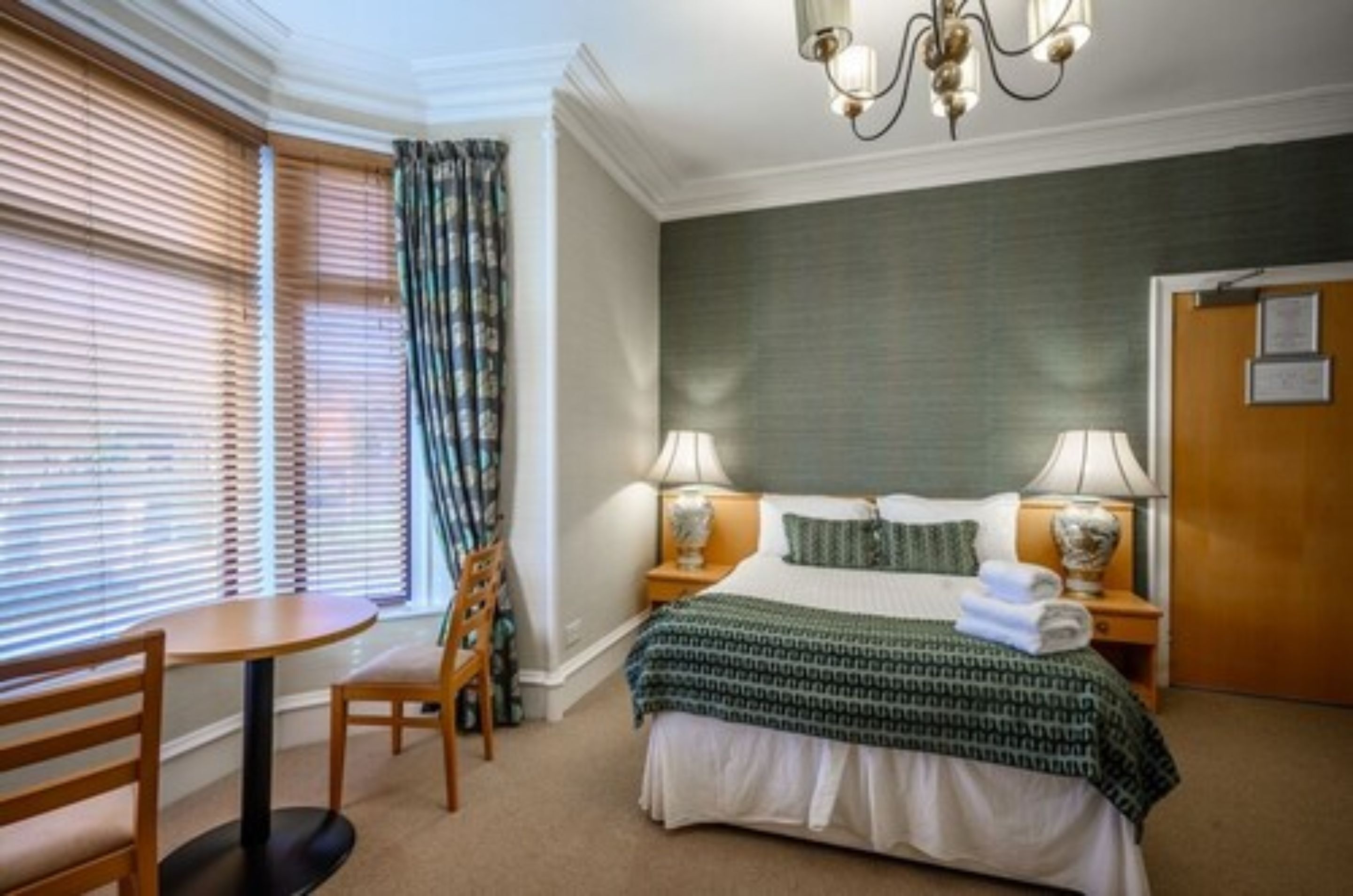 premium bedding, desk, iron/ironing board, free cots/infant beds