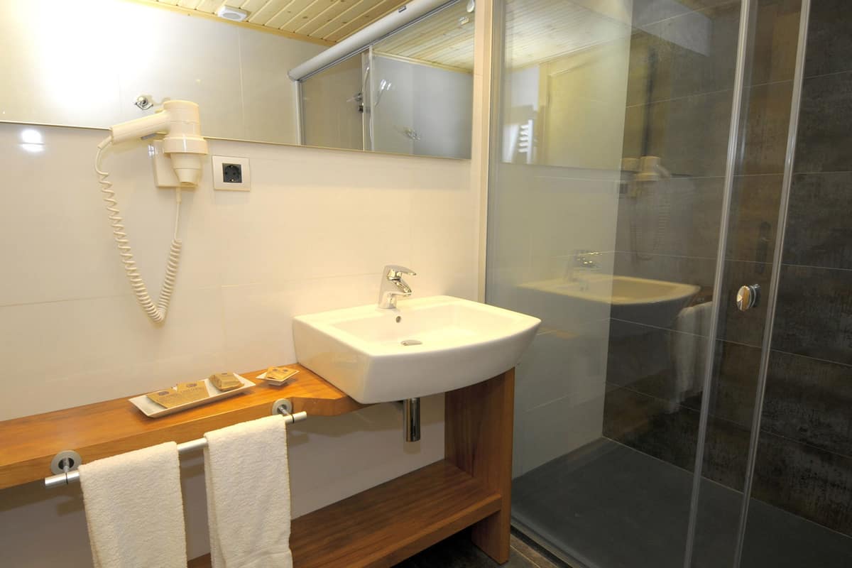 free toiletries, hair dryer, towels