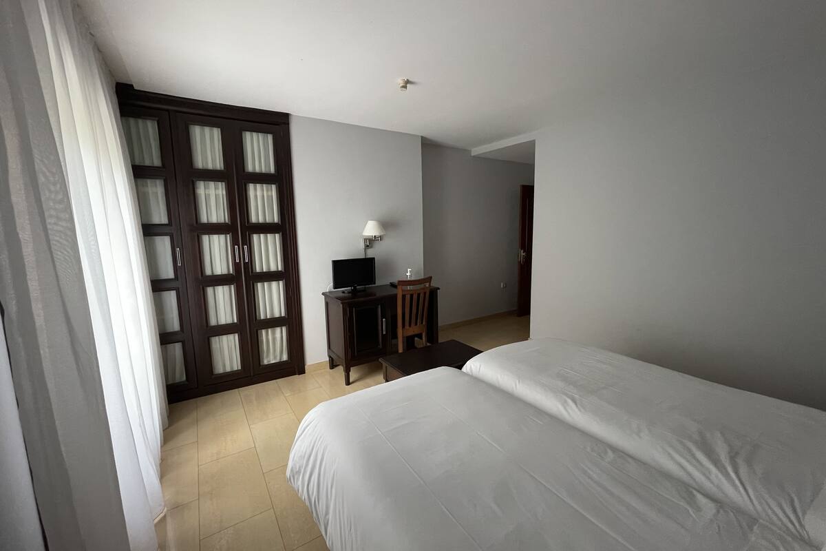 double or twin room | in-room safe, desk, blackout curtains, free cots/infant beds