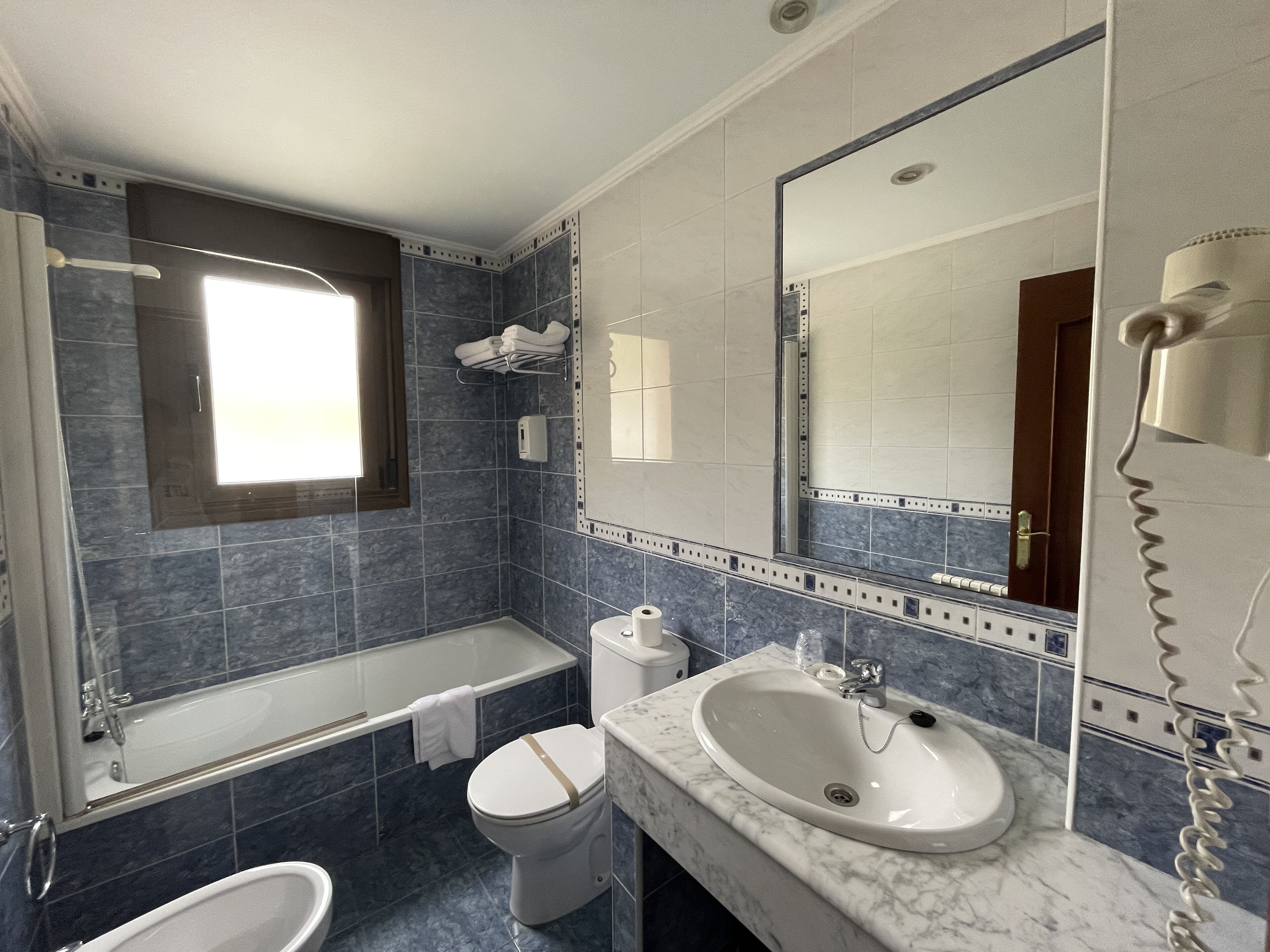 double or twin room | bathroom | free toiletries, hair dryer, towels