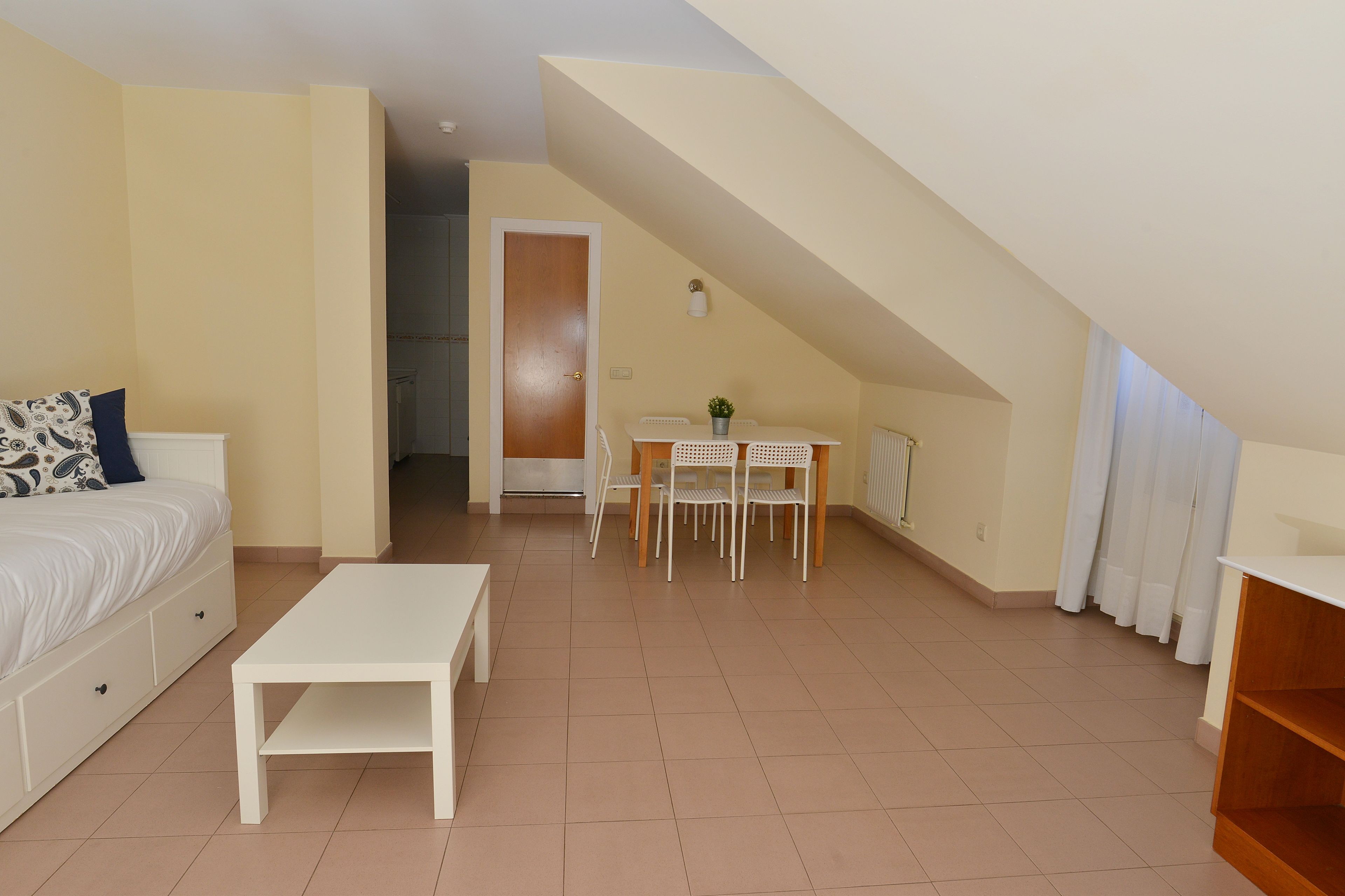 superior studio | desk, blackout curtains