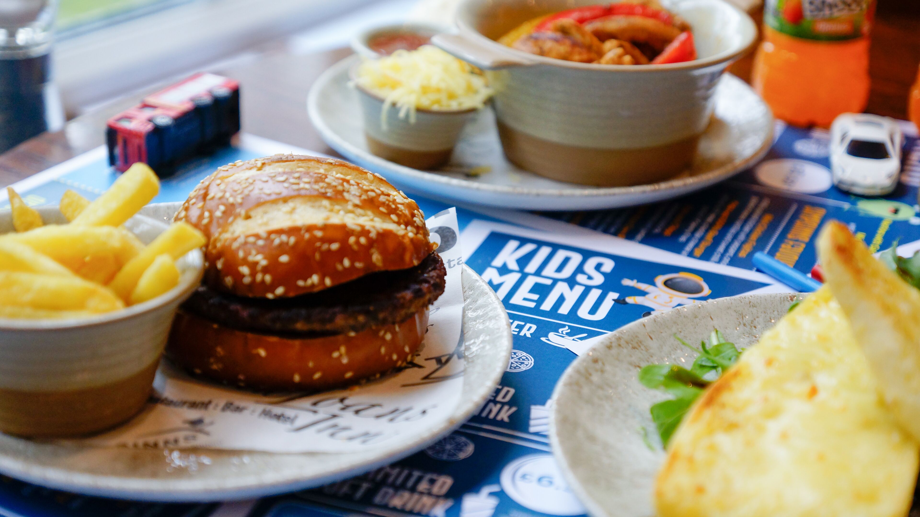 Breakfast, lunch, brunch served; British cuisine 