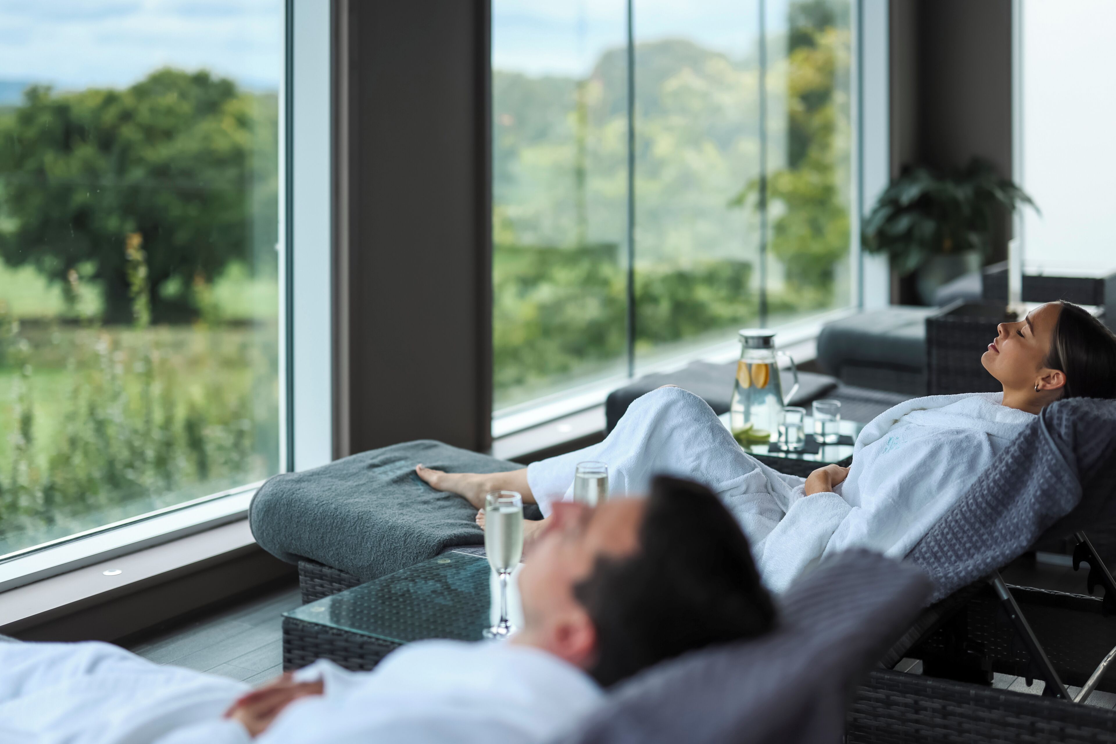 Sauna, steam room, body treatments, hot stone massages