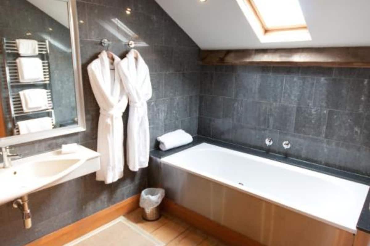 free toiletries, hair dryer, towels