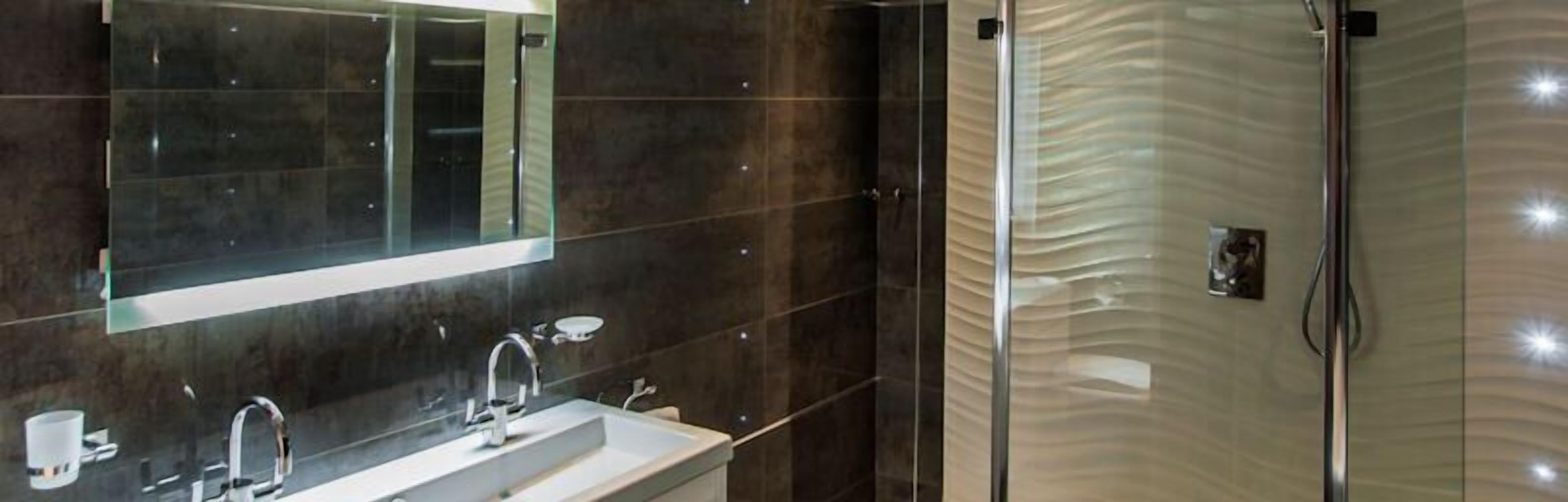 free toiletries, hair dryer, towels