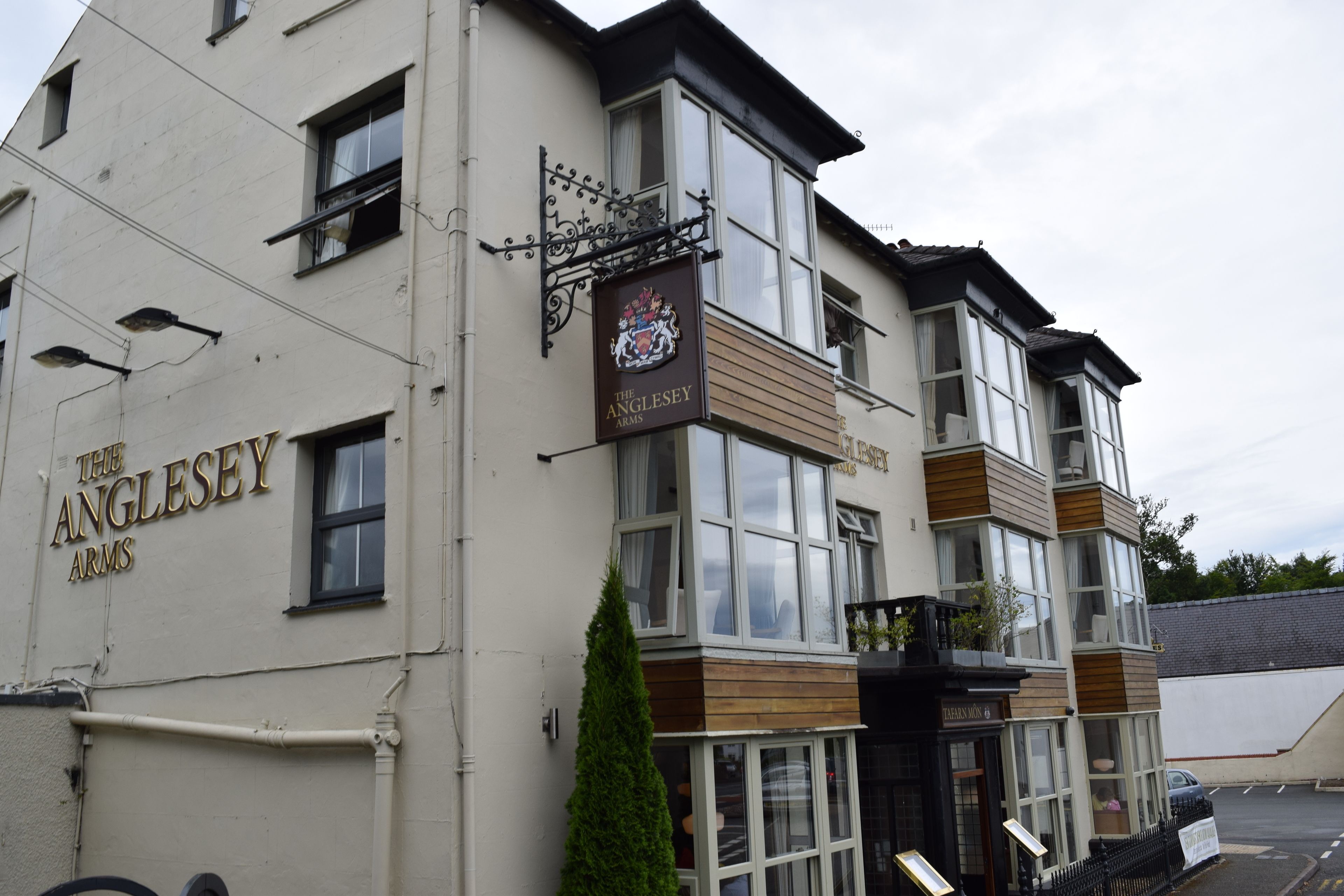 A building with a sign reading "The Anglesey Arms."