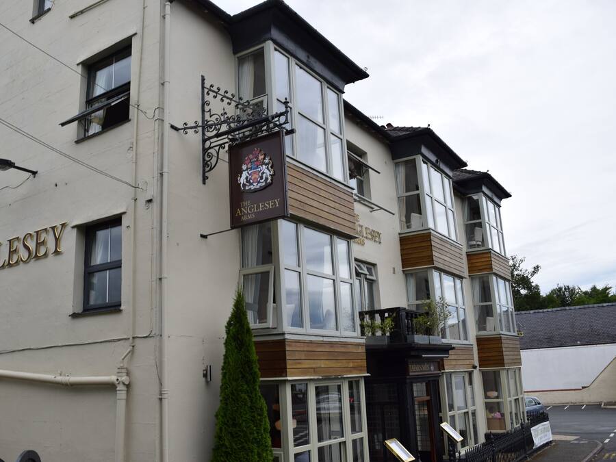 A building with a sign reading "The Anglesey Arms."