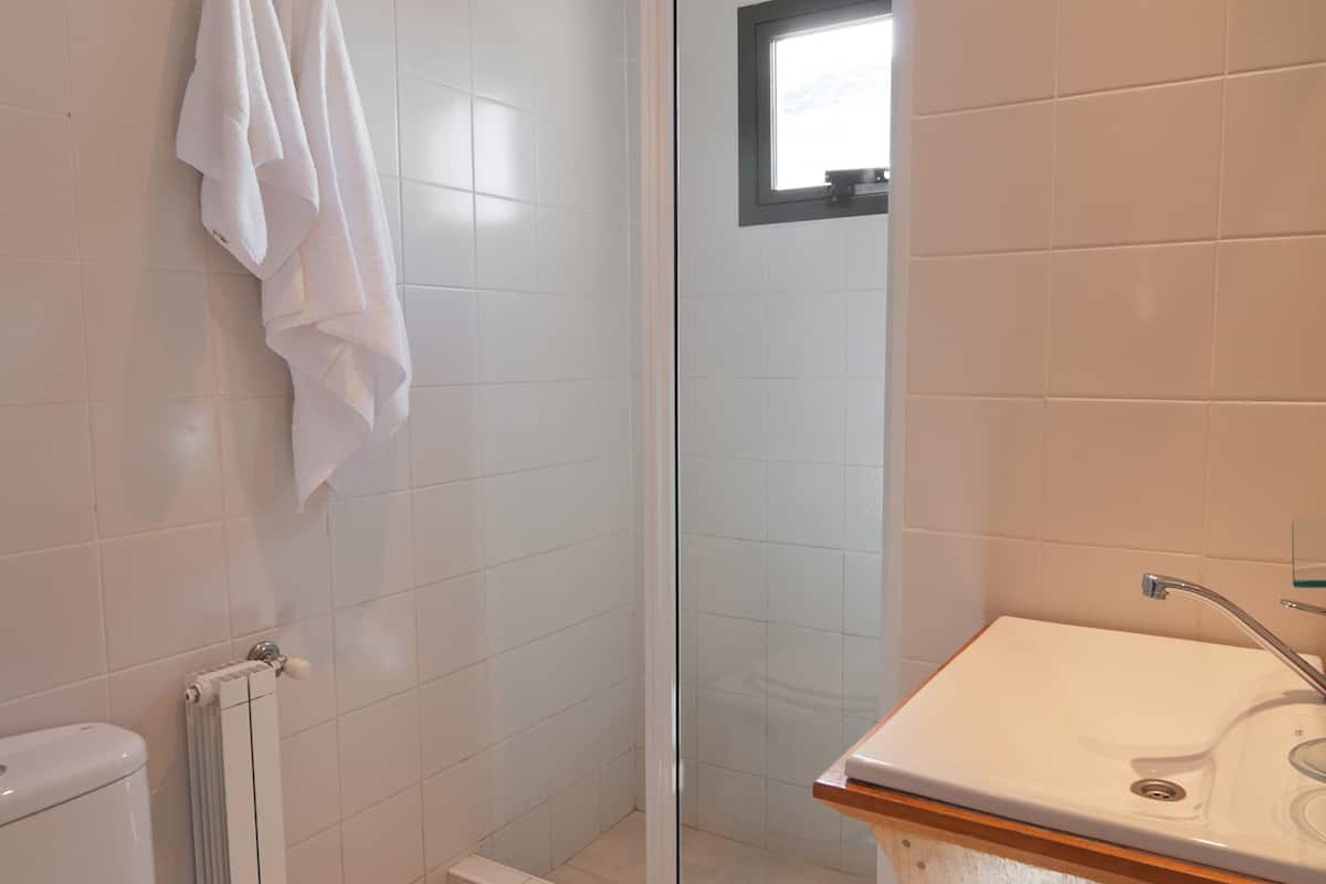 free toiletries, hair dryer, towels, soap