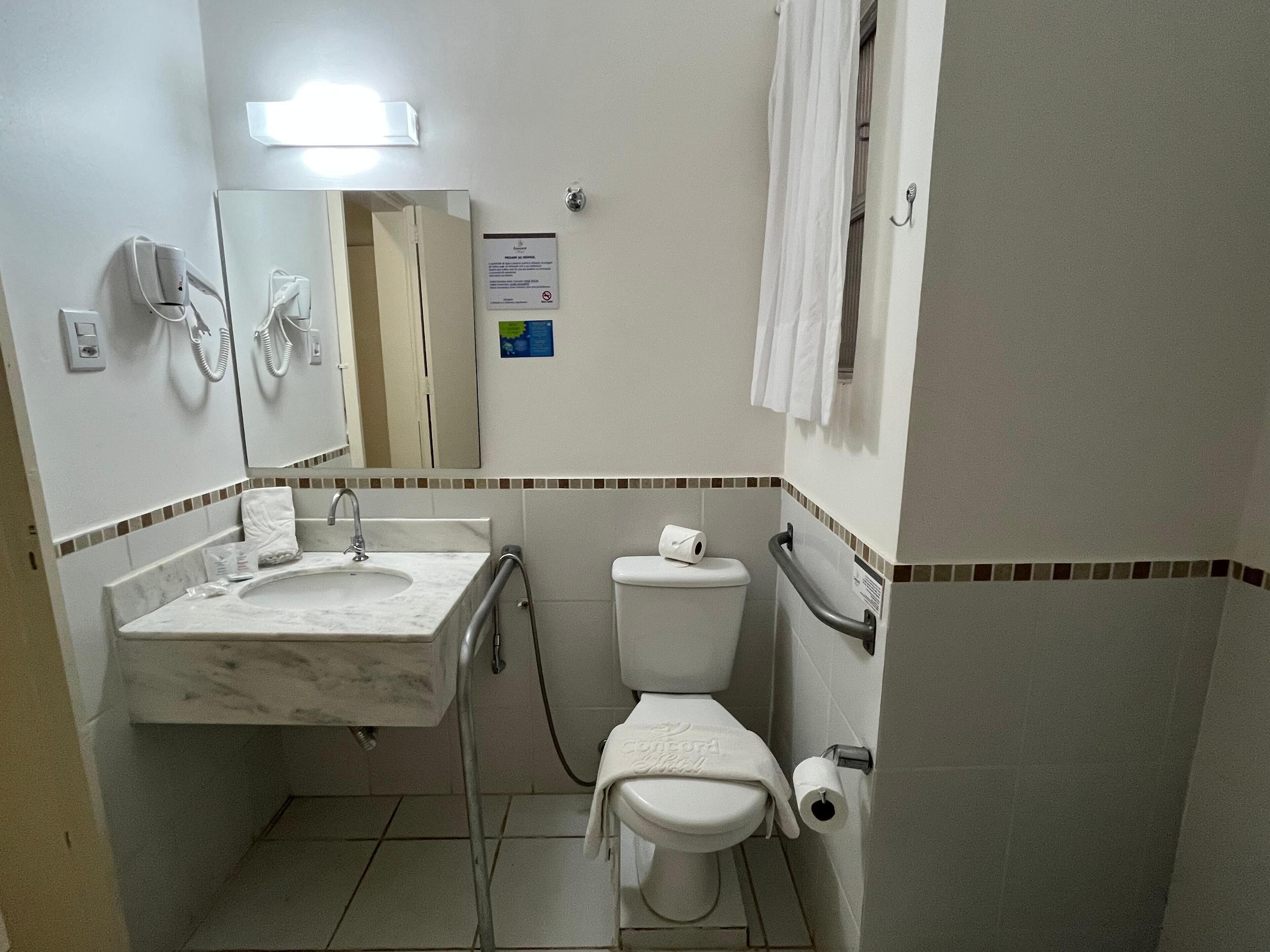 executive room, 1 double bed, accessible | bathroom | shower, free toiletries, hair dryer, towels