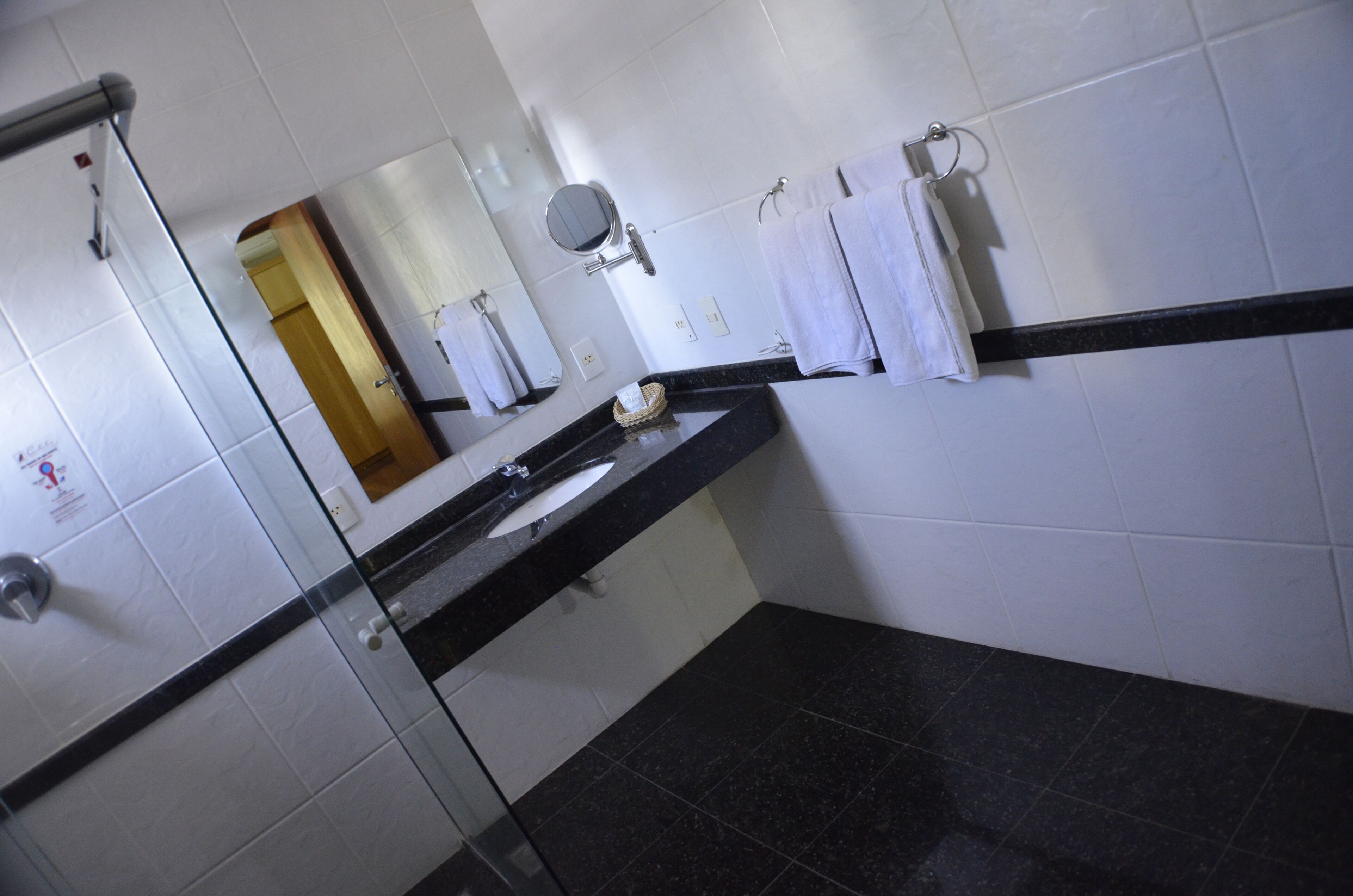 deluxe room | bathroom | shower, free toiletries, hair dryer, towels