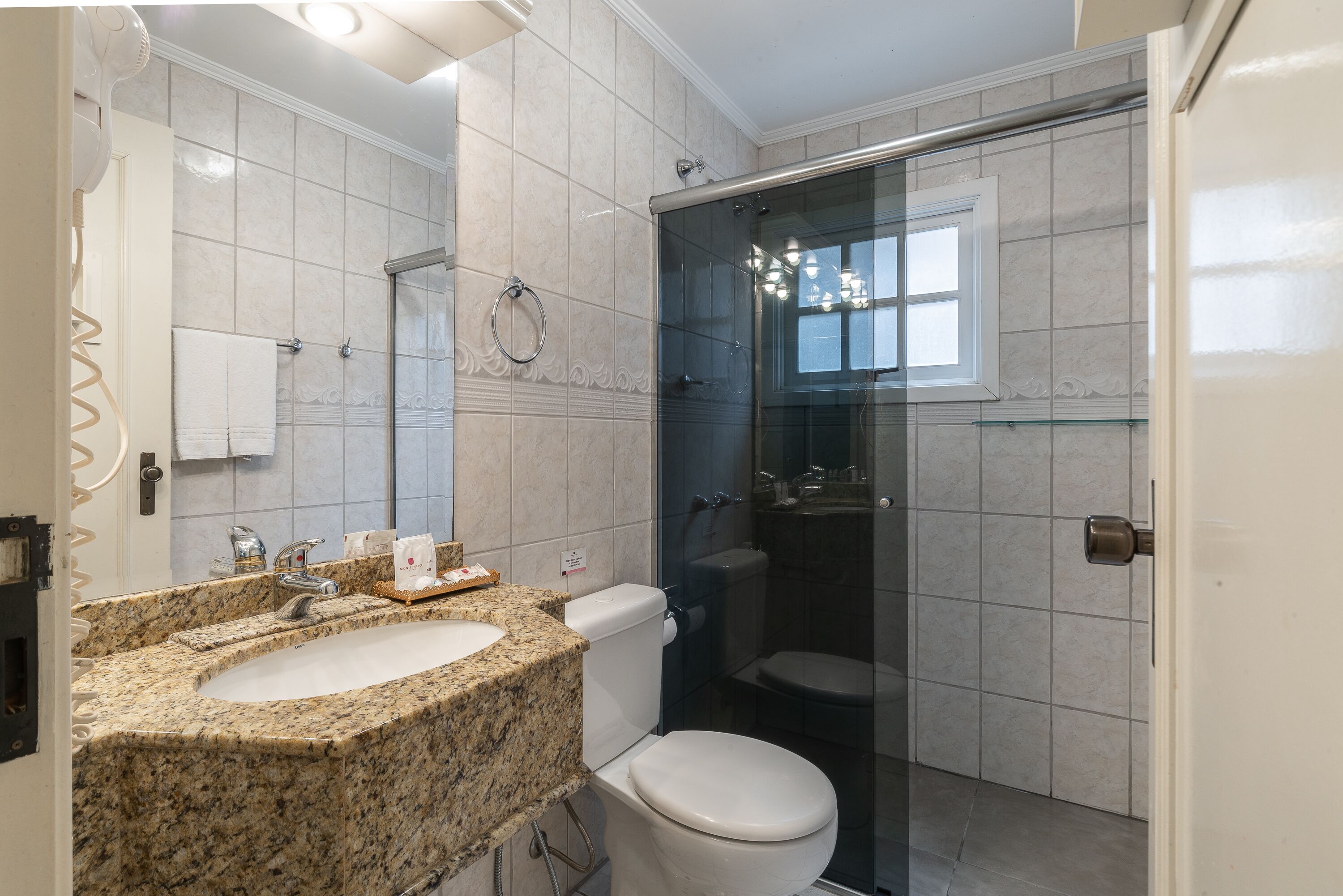 superior quadruple room | bathroom | shower, free toiletries, hair dryer, bidet
