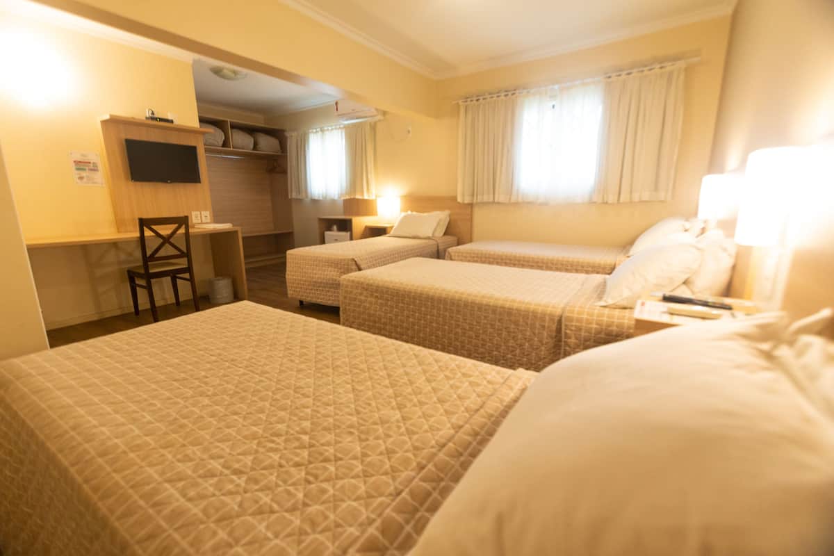 deluxe quadruple room | 1 bedroom, desk, blackout curtains, free wifi