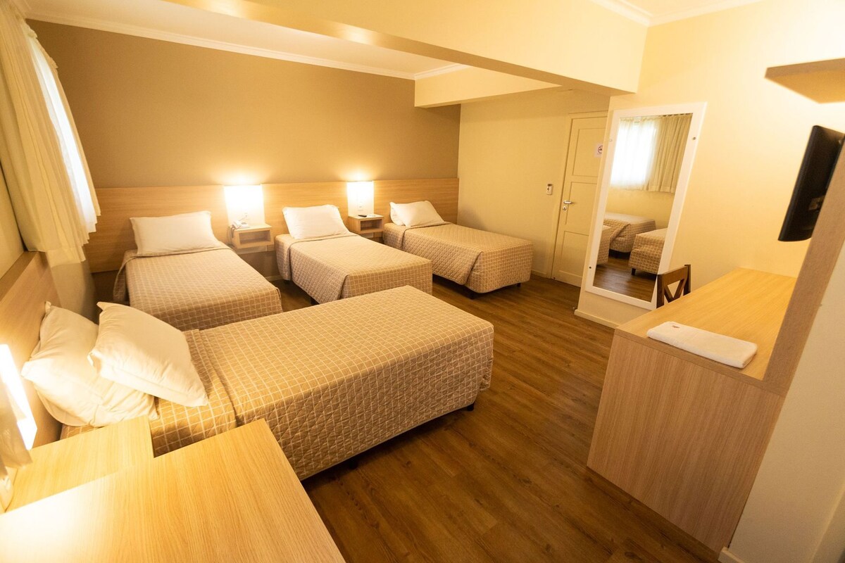 Desk, blackout curtains, free WiFi, bed sheets