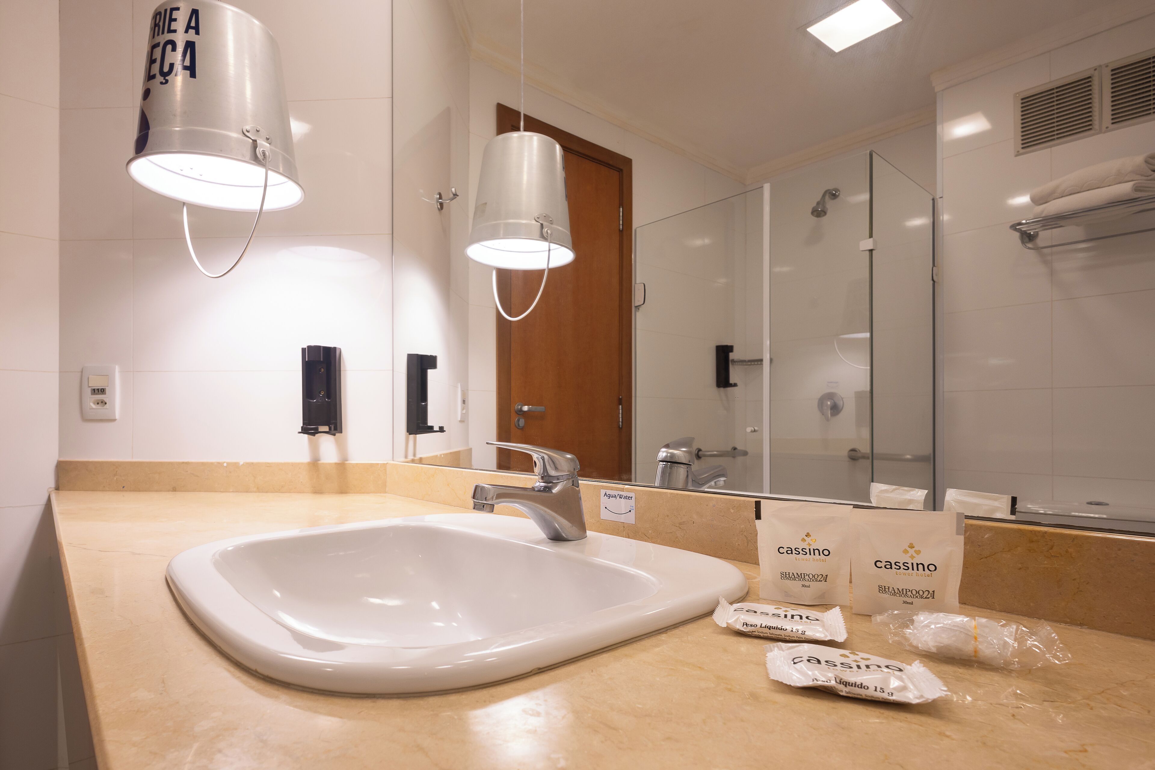 superior triple room | bathroom | shower, eco-friendly toiletries, towels