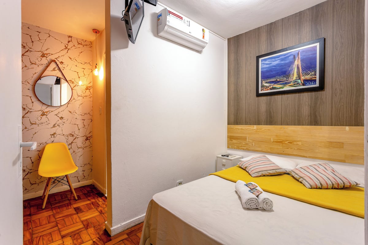 Double Room, Private Bathroom (A/C) | Iron/ironing board (on request), WiFi (free), bed sheets