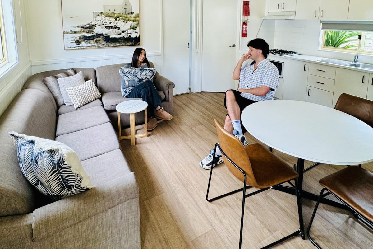 Two Bedroom Family Cabin | Private kitchenette | Fridge, microwave, stovetop, coffee/tea maker